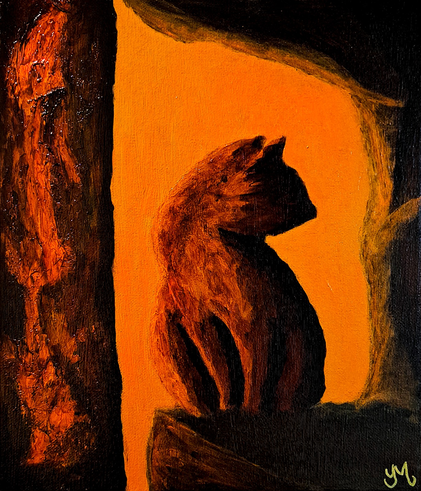 El Gato Caramelo — pintura de Jhonny Moniz