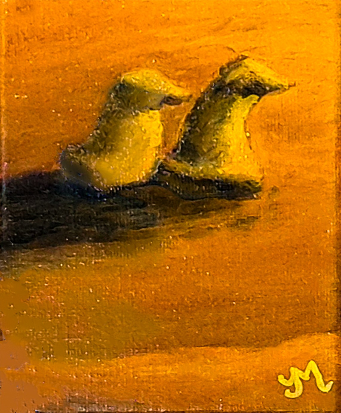 Par de Patitos — pintura de Jhonny Moniz
